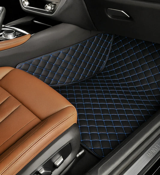 Diamond Series - Black with Blue Stitching