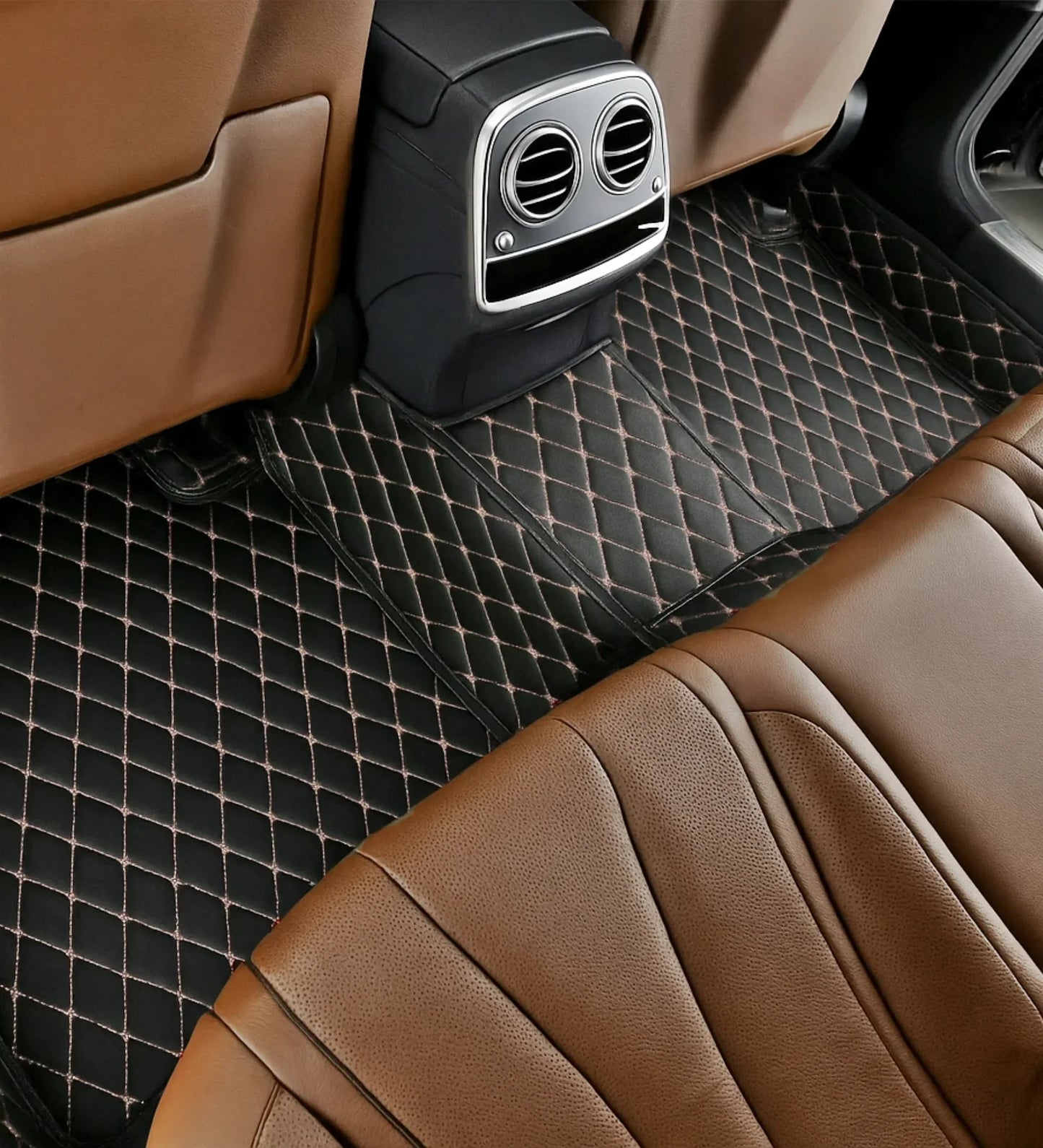 Diamond Series - Black with Beige Stitching